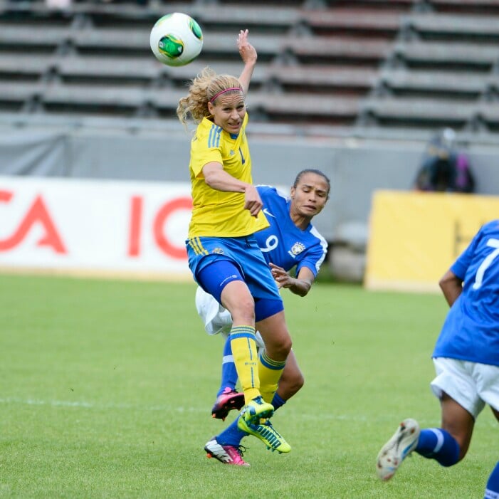 Charlotte Rohlin spelade i landslaget i många år.