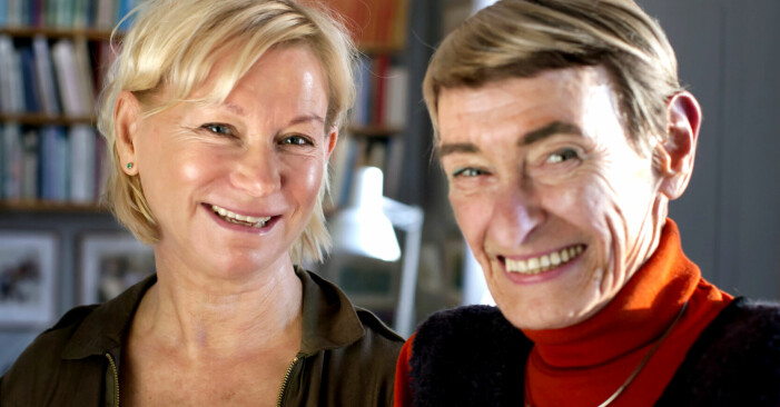 Här är Annika Lindgren och framlidna författaren Gunilla Bergström 2016.