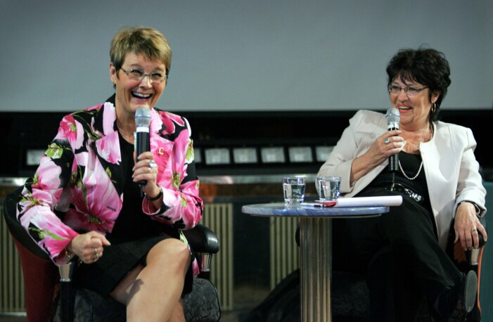 Maud Olofsson och Solveig Ternström, innan brytningen.