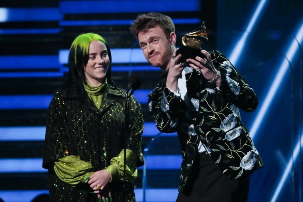 Billie Eilish och brorsan Finneas O’Connell på Grammy Awards 2020. Billie Eilish och Finneas på Grammy Awards 2020.