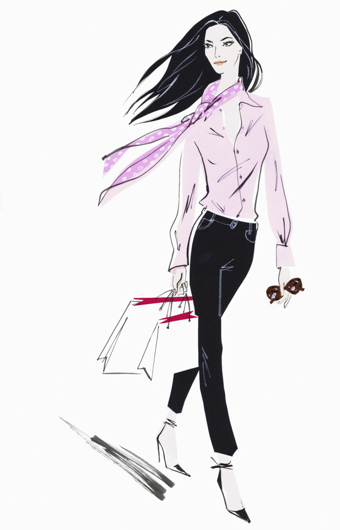 Om du känner att plagget är användbart kan det vara värt att lägga lite extra på det. Foto: TT Illustration av kvinna som shoppar.