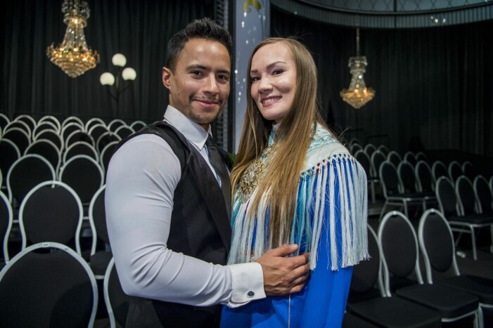Jon Henrik Fjällgren och dåvarande flickvännen Maret Nystad under premiären av<em> Let's dance</em> 2018. Jon Henrik Fjällgren och dåvarande flickvännen Maret Nystad under premiären av Let's dance 2018.