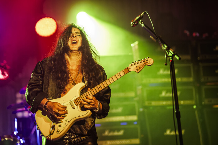 Yngwie Malmsteen på scen i Las Vegas 2021.