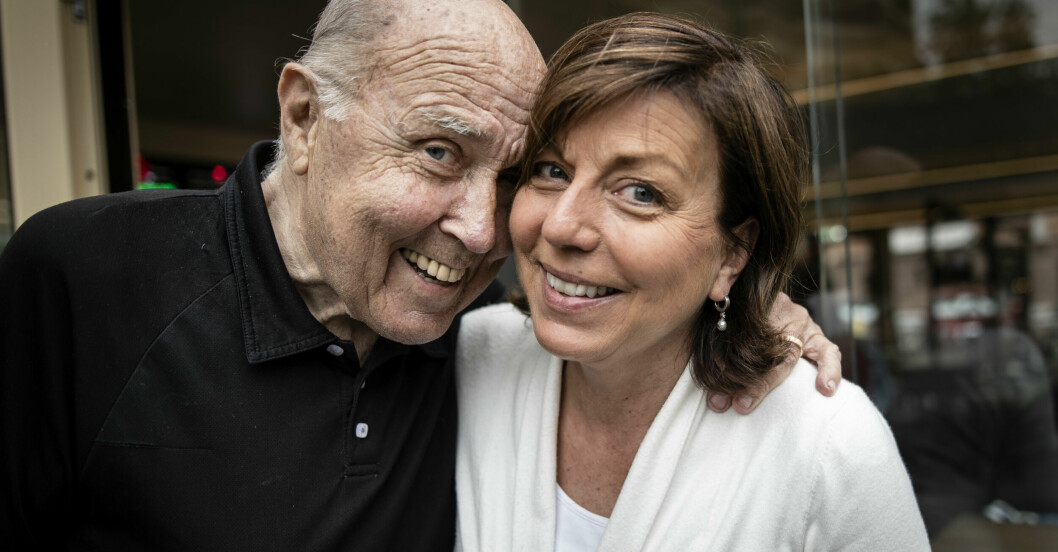 Ingvar Oldsberg och särbon Maria på event i Göteborg 2019. ingvar Oldsberg och kärleken maria