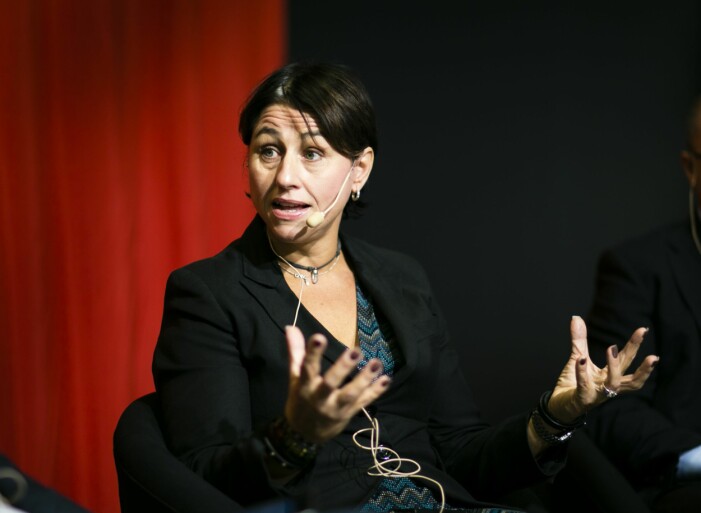 Hanne Kjöller på Bokmässan 2013.