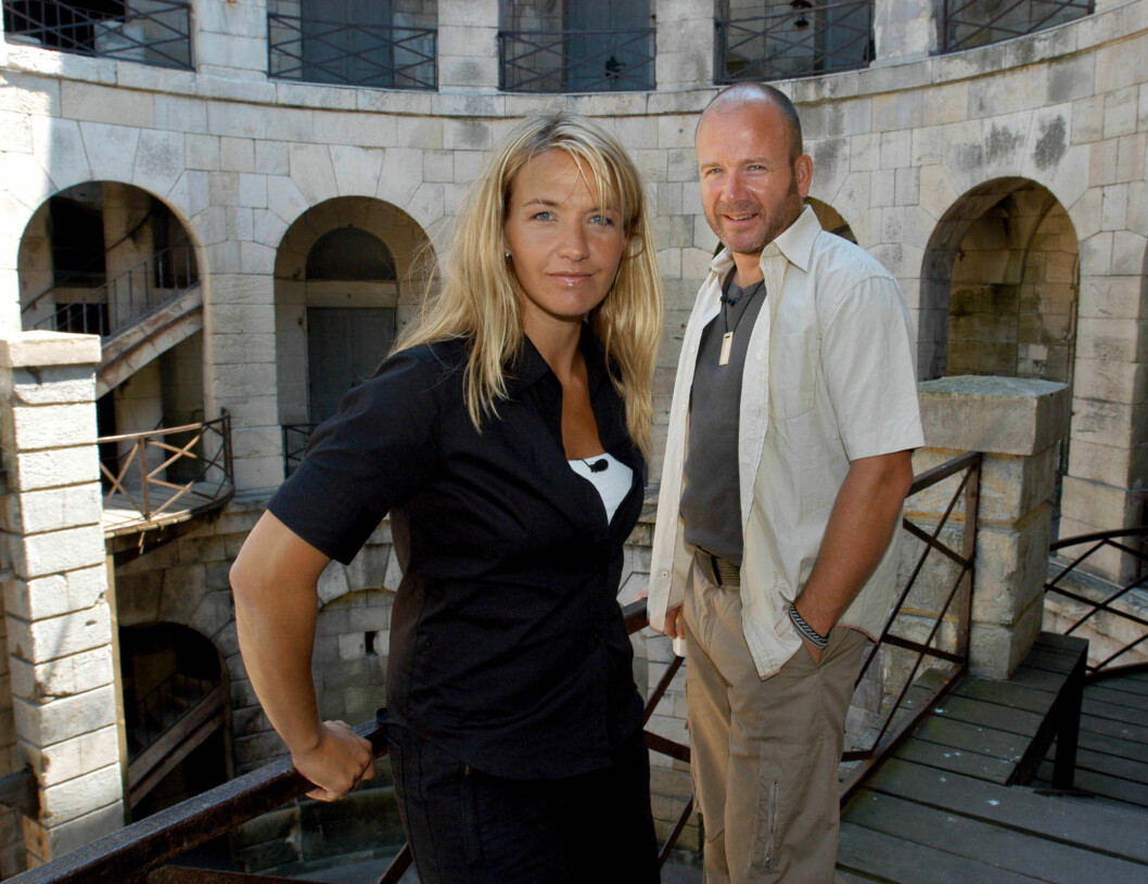 Kristin Kaspersen och exmaken Hans Fahlén var programledarduo för TV4:s långkörare <span class=" italic" data-lab-italic_desktop="italic">Fångarna på fortet</span> i början på 00-talet. Fångarna på Fortet Kristin Kaspersen och Hans Fahlén 2003.
