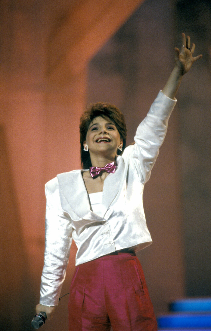 Sandra Kim i Eurovision song contest 1986 – bara 13 år gammal.