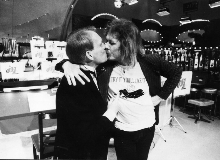 Bengt Bedrup och Kenta efter Melodifestivalen 1980, där Kenta kom på en sjätteplats.