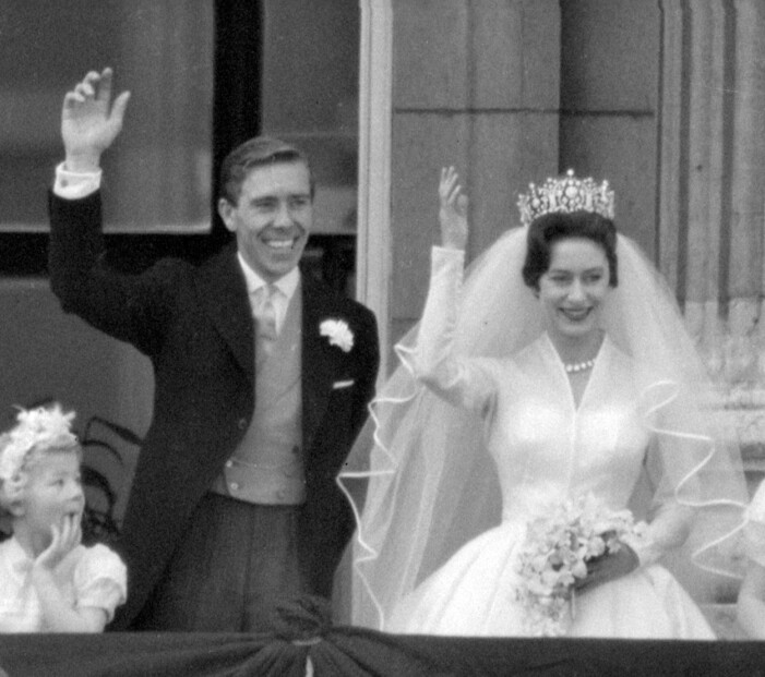 Anthony Amstong-Jones och prinsessan Margaret vid parets bröllop 1960. Anthony Amstong-Jones och prinsessan Margaret vid bröllopet 1960.