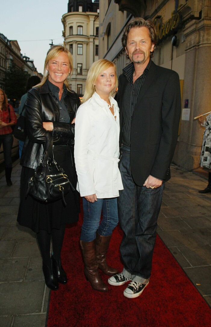 Anders Glenmark med hustrun Birgitta och dottern Julia 2006.