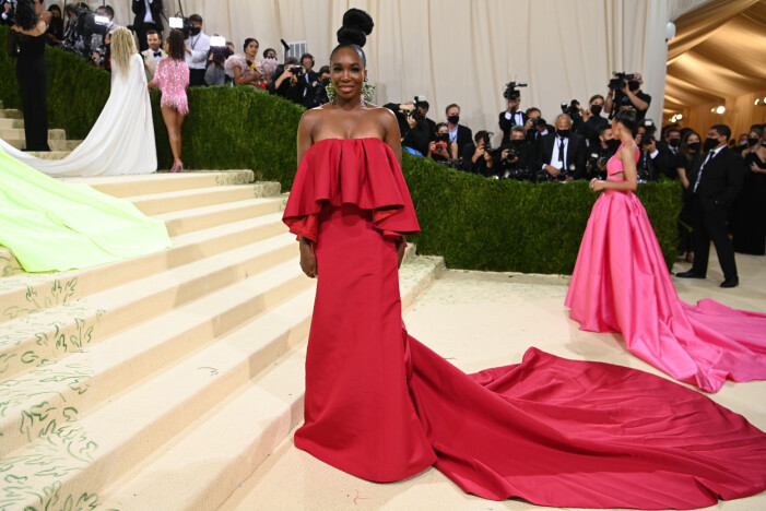 Venus Williams at the Metropolitan Museum of Art's Costume Institute benefit gala in New York, Sept. 13, 2021. (Nina Westervelt/The New York Times)