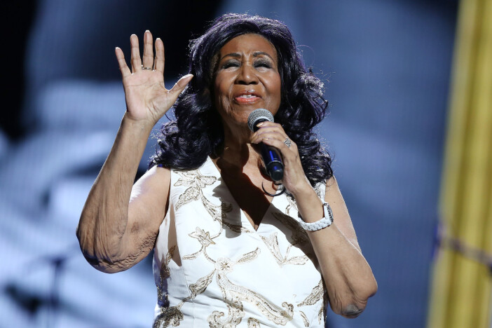 Aretha Franklin på scen 2017.