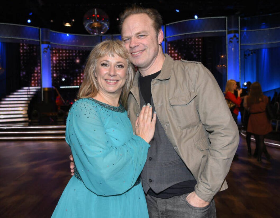 Stina Wollter med sin sambo Micke Olsson i Let’s Dance 2017 Foto: Karin Törnblom / TT Stina Wollter med sin sambo Micke Olsson i Let's Dance 2017