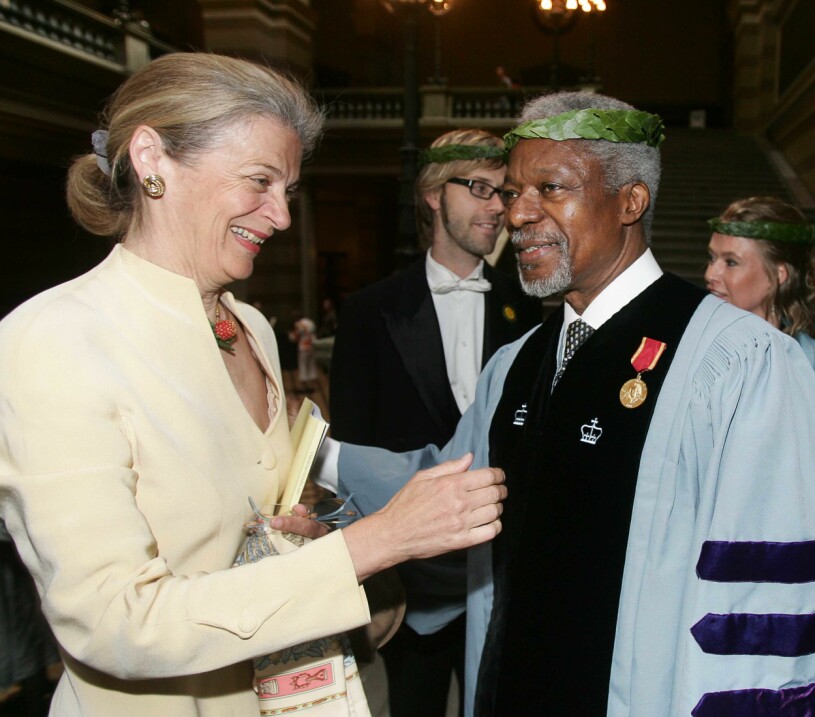 Nane Annan och maken Kofi Annan åkte så gott som varje år till sommarstugan i Blekinge.