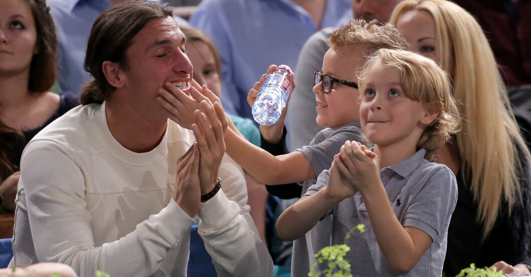 BNP Paribas Masters 2013 in Paris - celebs at Roger Federer Vs Novak DjokovicZlatan Ibrahimovic;Helena Seger (Zlatan Ibrahimovic's wife); Maximilian (Zlatan Ibrahimovic's son);Vincent Ibrahimovic (Zlatan Ibrahimovic's son) All Over Press *** Local Caption *** 06314710