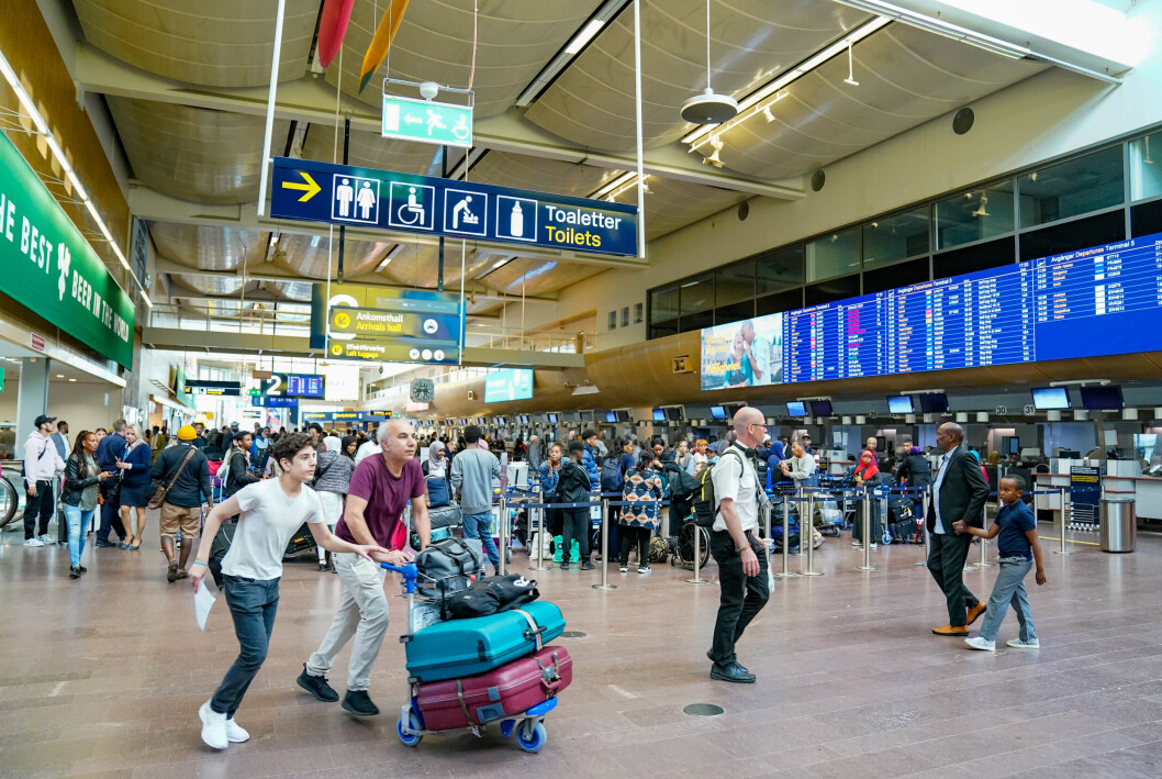 Arlanda flygplats under rusningstid. Arlanda flygplats under rusningstid.