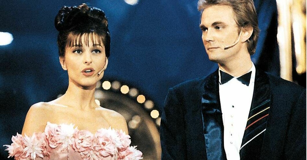 Lydia Capolicchio ledde Eurovision tillsammans med Harald Treutiger.