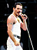 Freddie Mercury under det ikoniska Live aid-framträdandet år 1985.