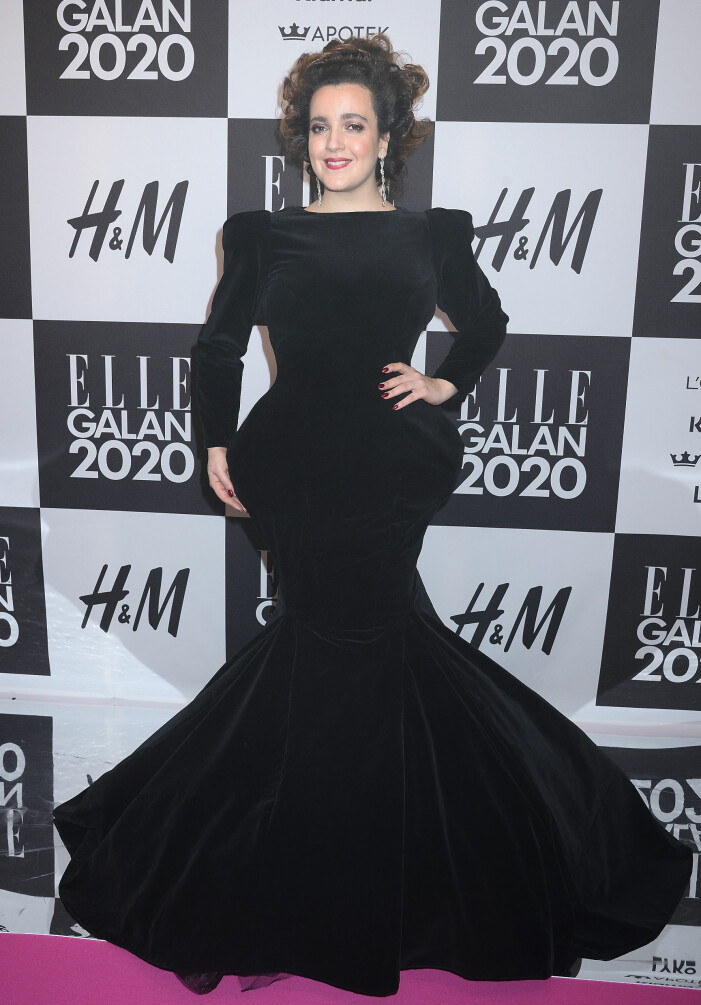 Shima Niavarani på Elle-galan, Grand Hotel, Stockholm. Shima Niavarani i en svart klänning på ELLE-galan.