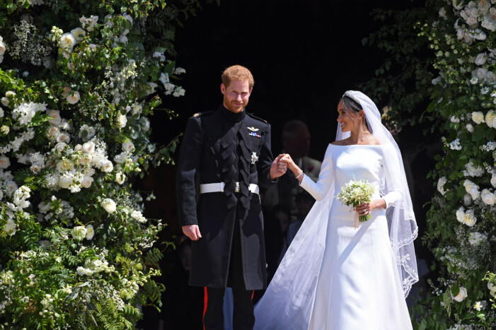 Prins Harry och Meghan Markle under sitt bröllop.