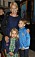 Martina Haag med sina två yngsta barn.