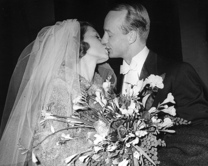 Louise Edlind Friberg när hon gifter sig med Sten 1966.