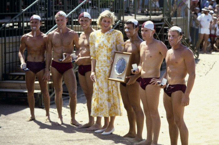 Prinsessan Diana på Bondi beach i Australien.