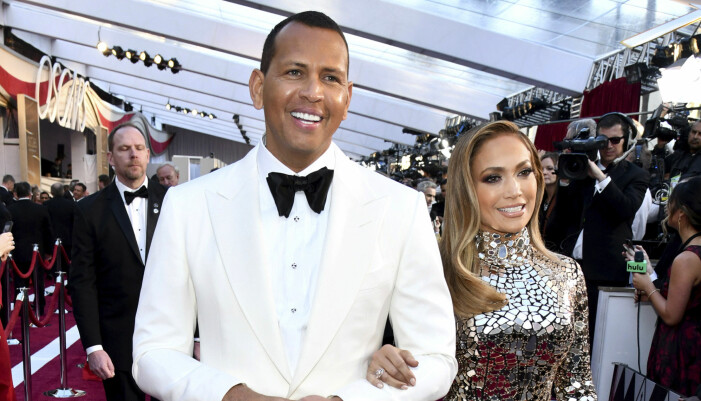 Alex Rodriguez och Jennifer Lopez på röda mattan. Alex Rodriguez och Jennifer Lopez på röda mattan.