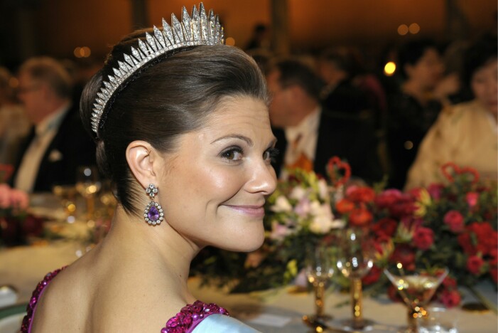 Kronprinsessan under Nobelbanketten 2008.