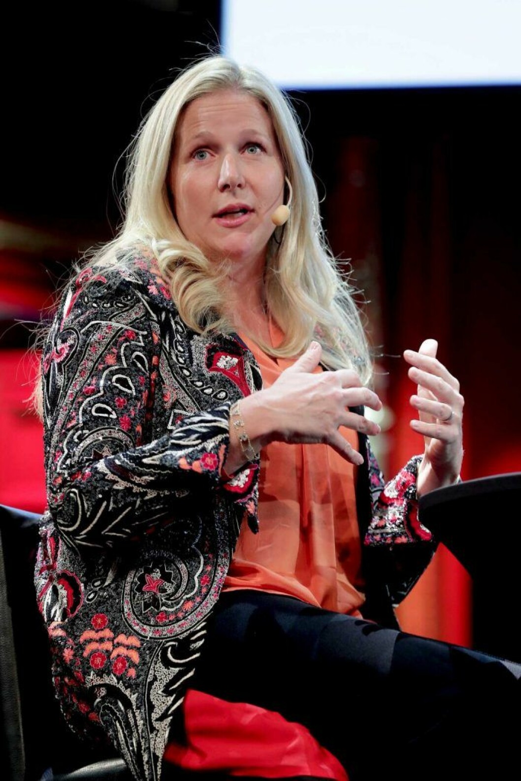 Cristina Stenbeck är med och stöder Fryshusets avhopparverksamhet. Cristina Stenbeck höll ett intressant tal på scenen.