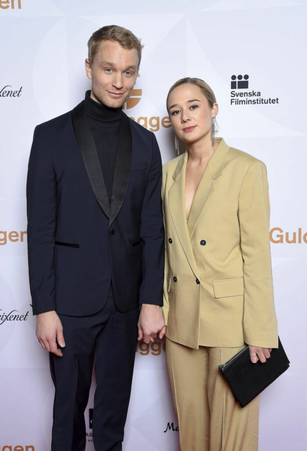 Björn Gustafsson och Alba August på Guldbaggegalan. 