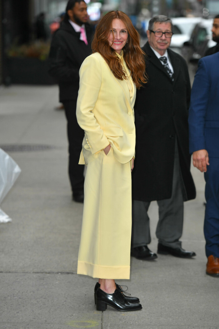 Julia Roberts bar looken den 18 april i New York.
