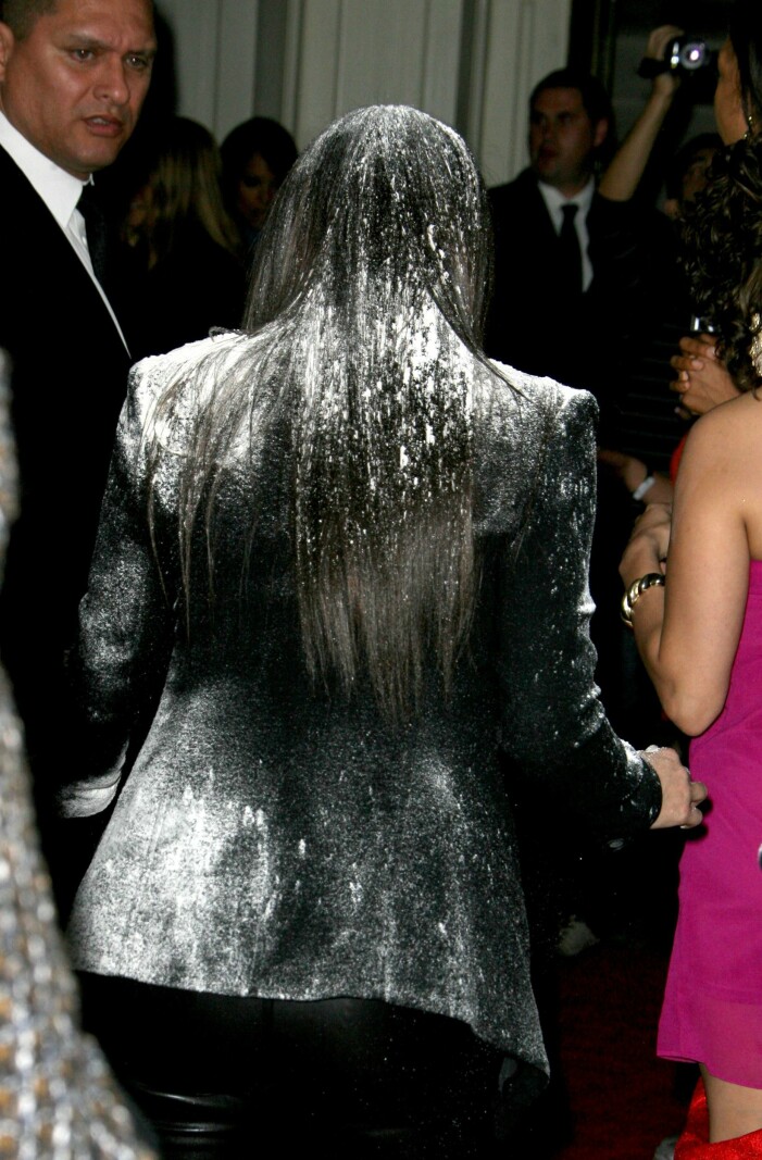 Kim Kardashian flour bomb 2012