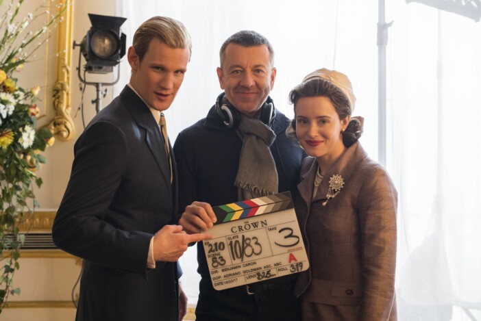 Matt Smith som Prince Philip i The crown. Matt Smith spelar prins Philip i The Crown tillsammans med Clare Foy.