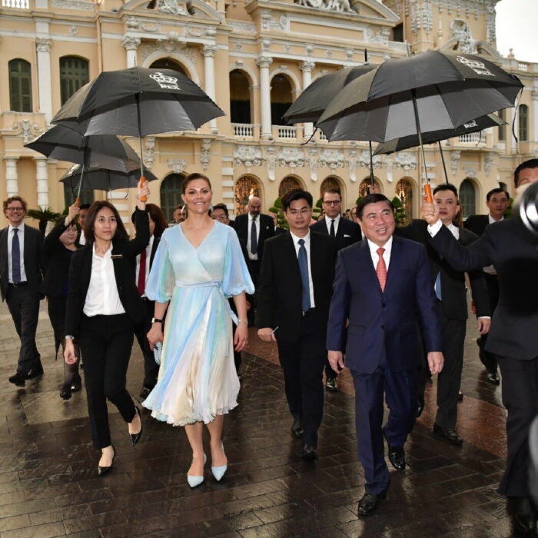 Victoria och Daniel under statsbesöket i Vietnam