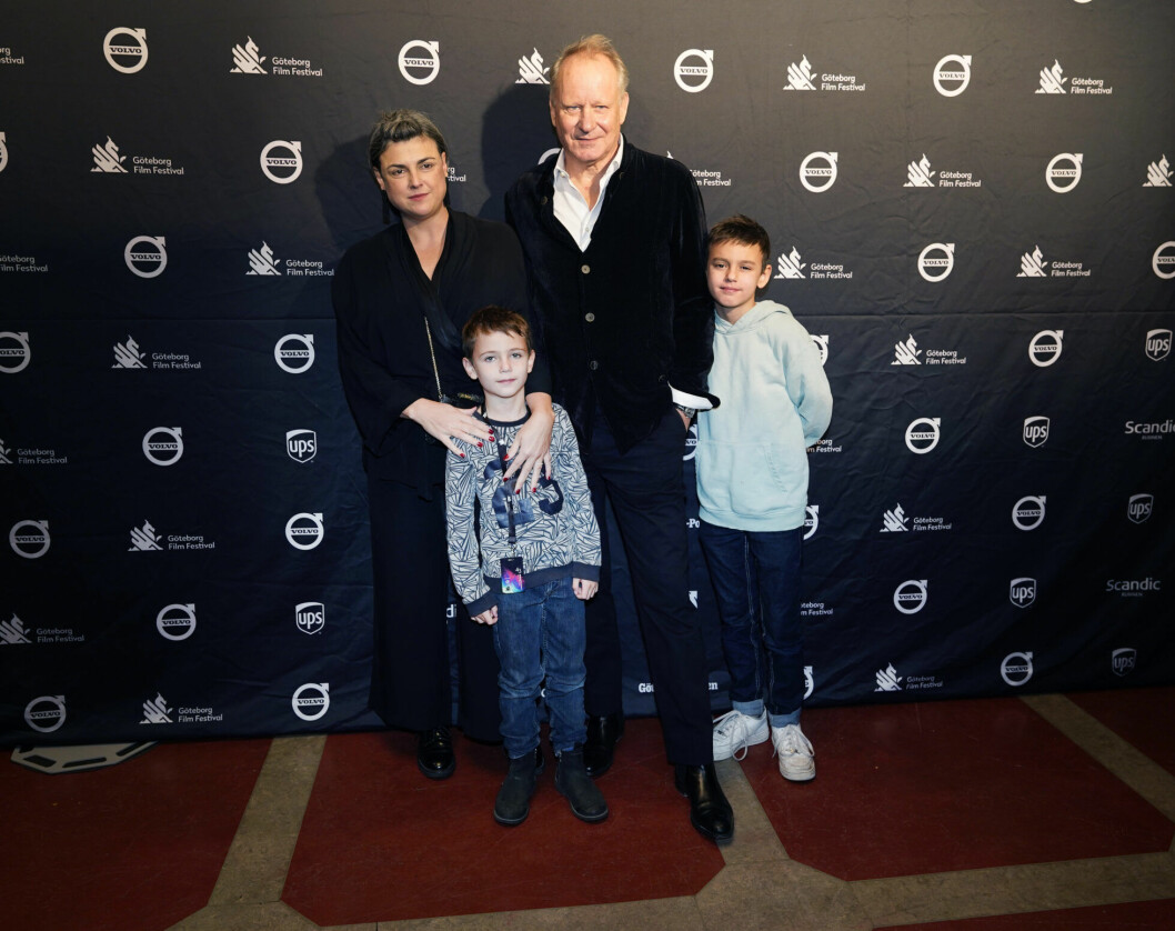 Sedan 2009 är Stellan Skarsgård gift med Megan Everett som han har sönerna Ossian och Kolbjörn tillsammans med. Foto: TT