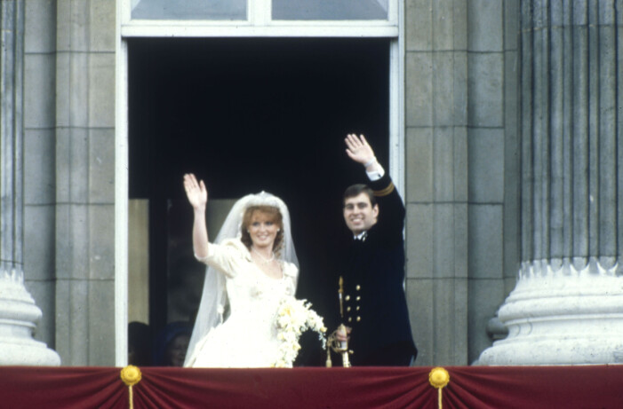 Sarah Ferguson och prins Andrew vid bröllopet 1986. Sarah Ferguson och prins Andrew vid bröllopet 1986.