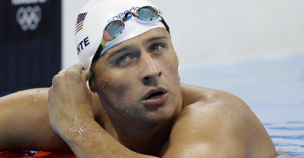 OS-simmaren Ryan Lochtes i bassängen.