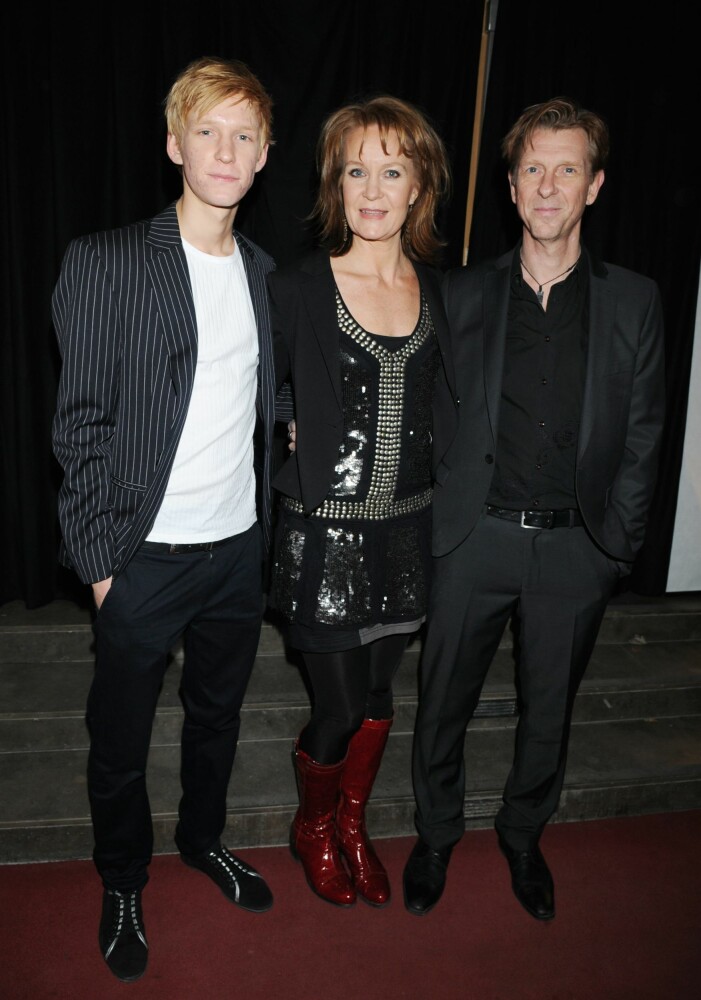 Maria Lundqvist med sonen Anton och exet Mikael Bengtsson.