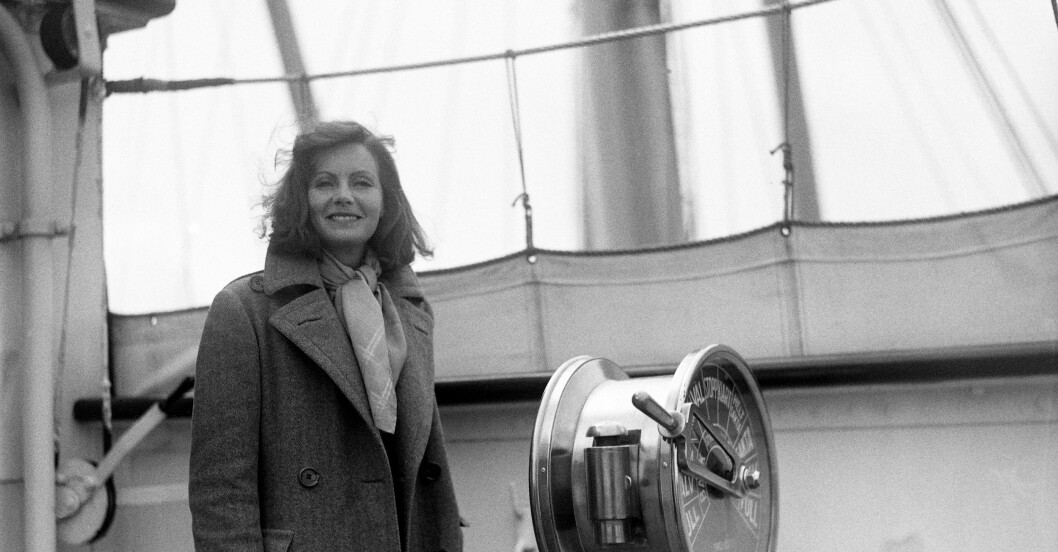 Greta Garbo anländer till Göteborg 1931.