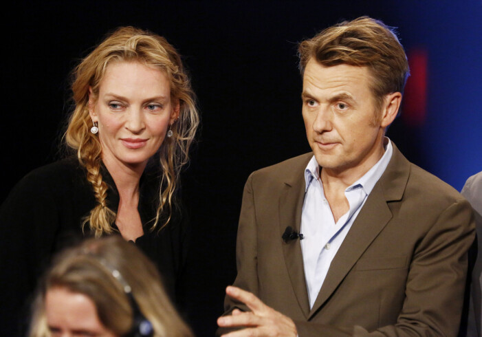 Uma Thurman och Fredrik Skavlan.