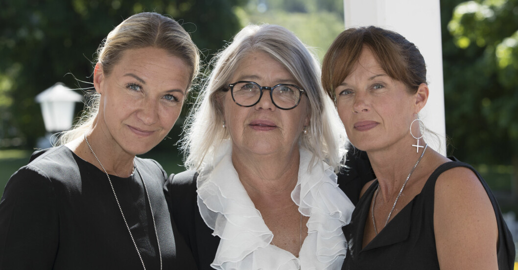 Systrarna på mamma Barbro "Lill-Babs" Svenssons begravning i Järvsö kyrka i maj 2018. Systrarna på mamma Barbro "Lill-Babs" Svenssons begravning i Järvsö kyrka i maj 2018.