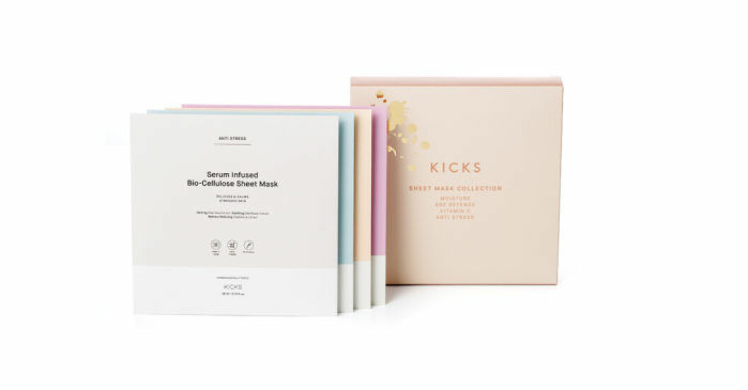 Kit med fyra sheet masks från Kicks