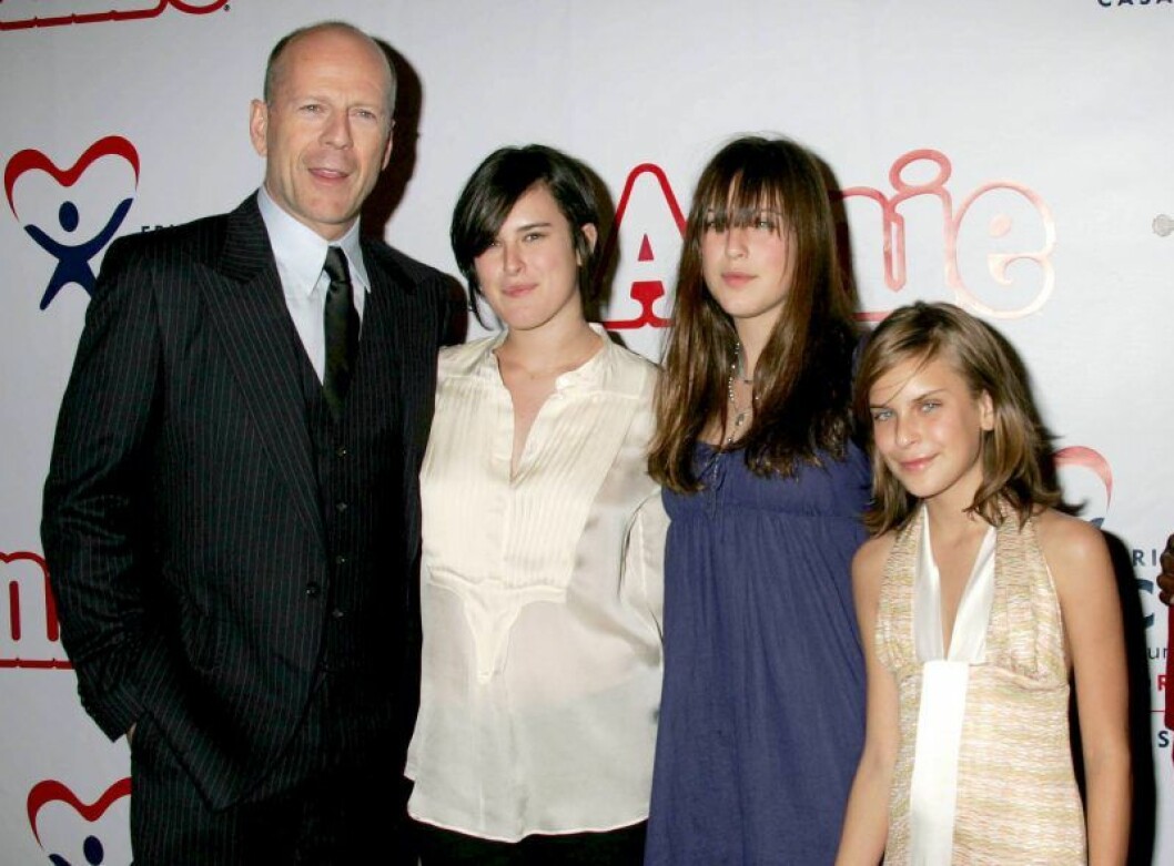 bruce willis med tre döttrar