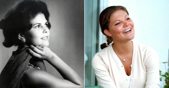 Drottning Silvia 21 år gammal och kronprinsessan Victoria när hon var 21 år.
