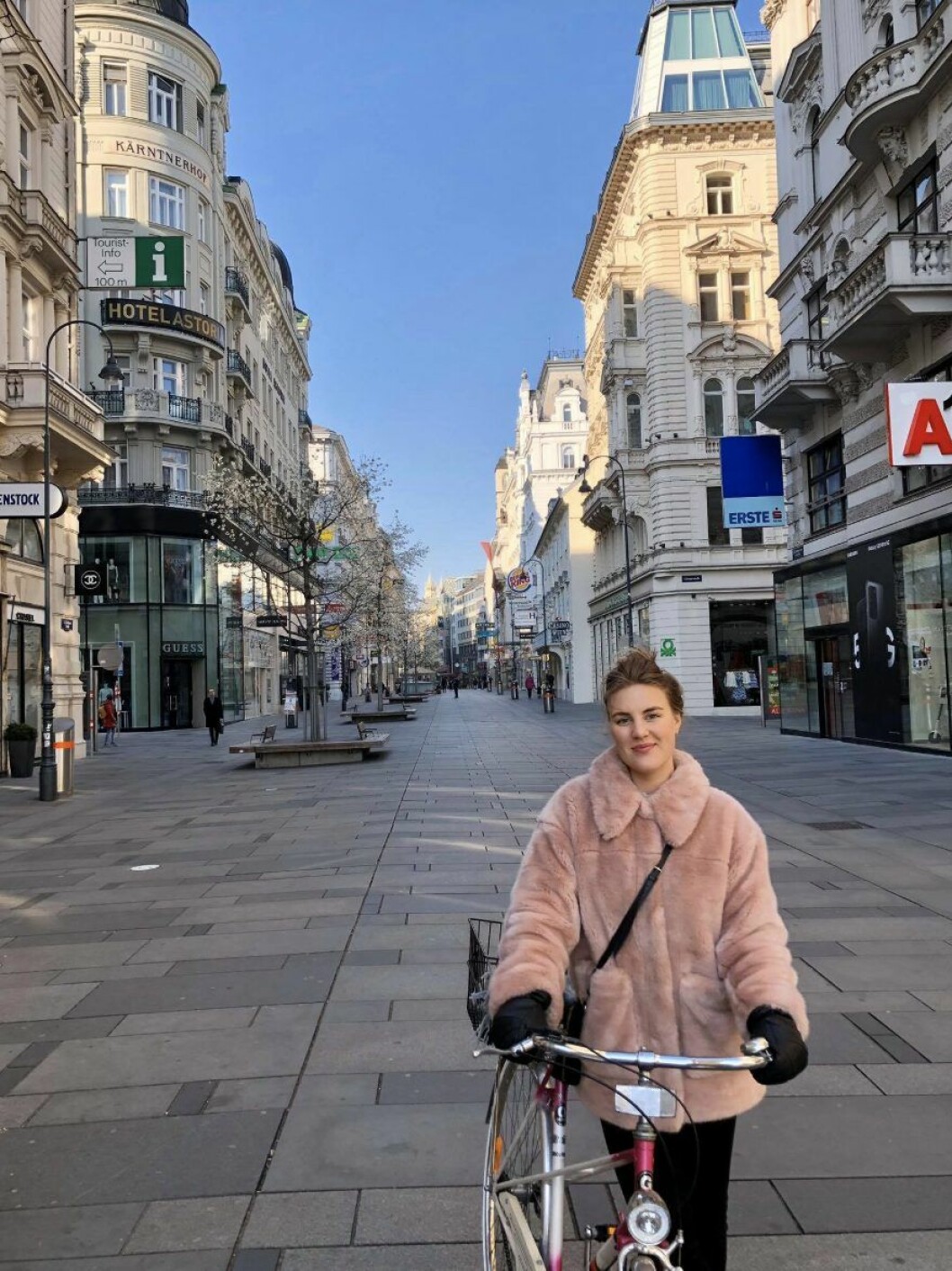 Caroline Ottocan från Lund läste fjärde terminen på operahögskolan i Wien när coronaviruset tömde gatorna i den österrikiska huvudstaden.