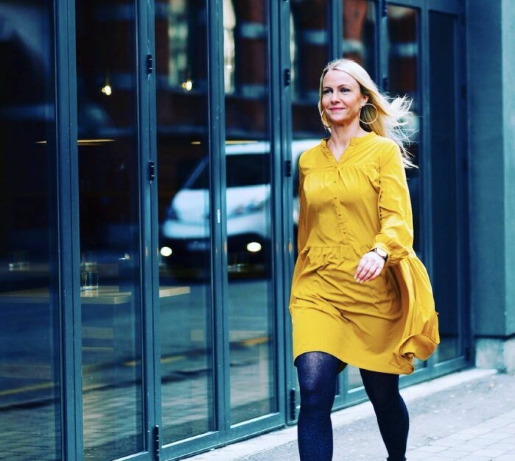 Lina Eklund ser även coronapandemin som en välbehövlig paus från vardagens stress. Foto: Antony Sastre