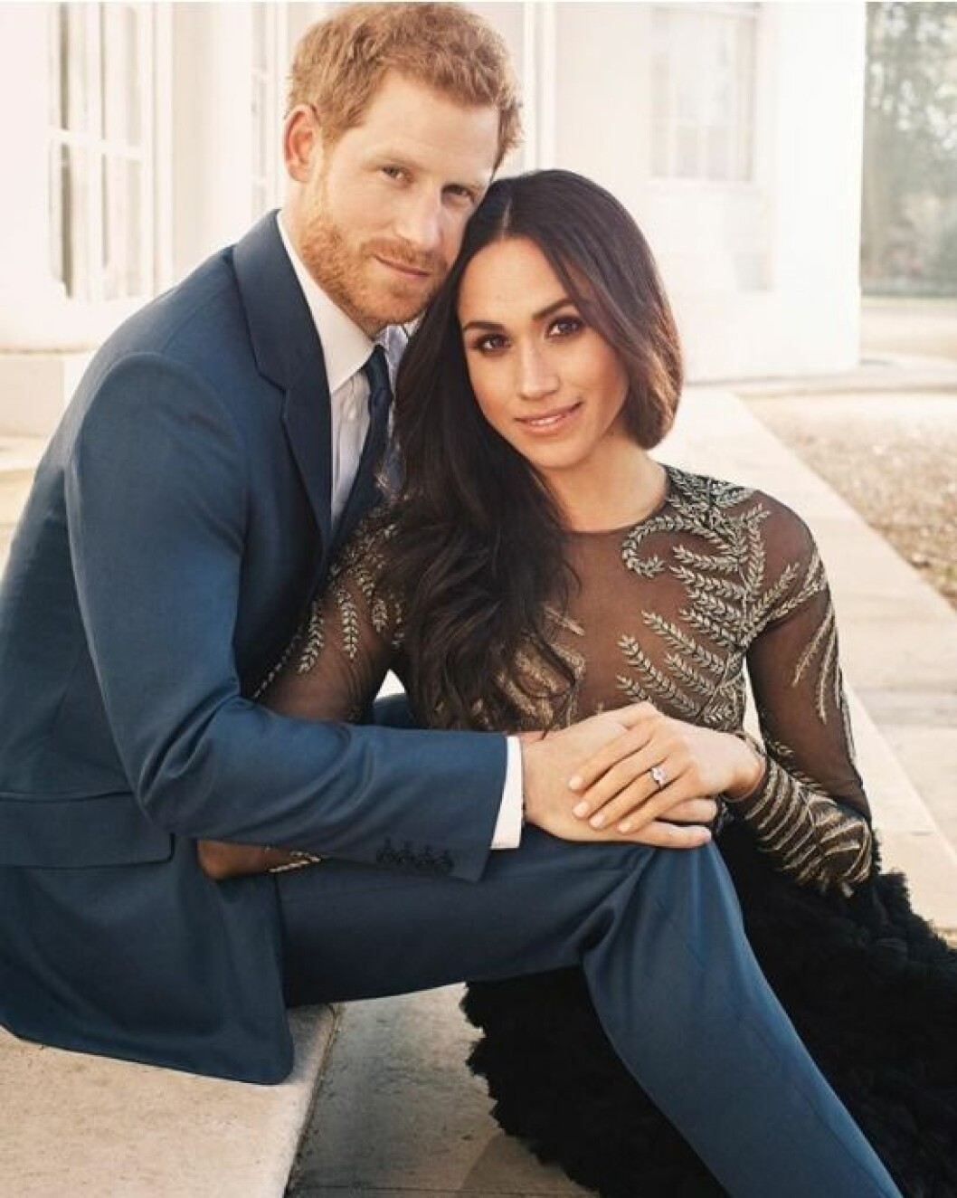 Ett av Meghan Markles och prins Harrys officiella förlovningsporträtt. Foto: IBL/Brittiska hovet