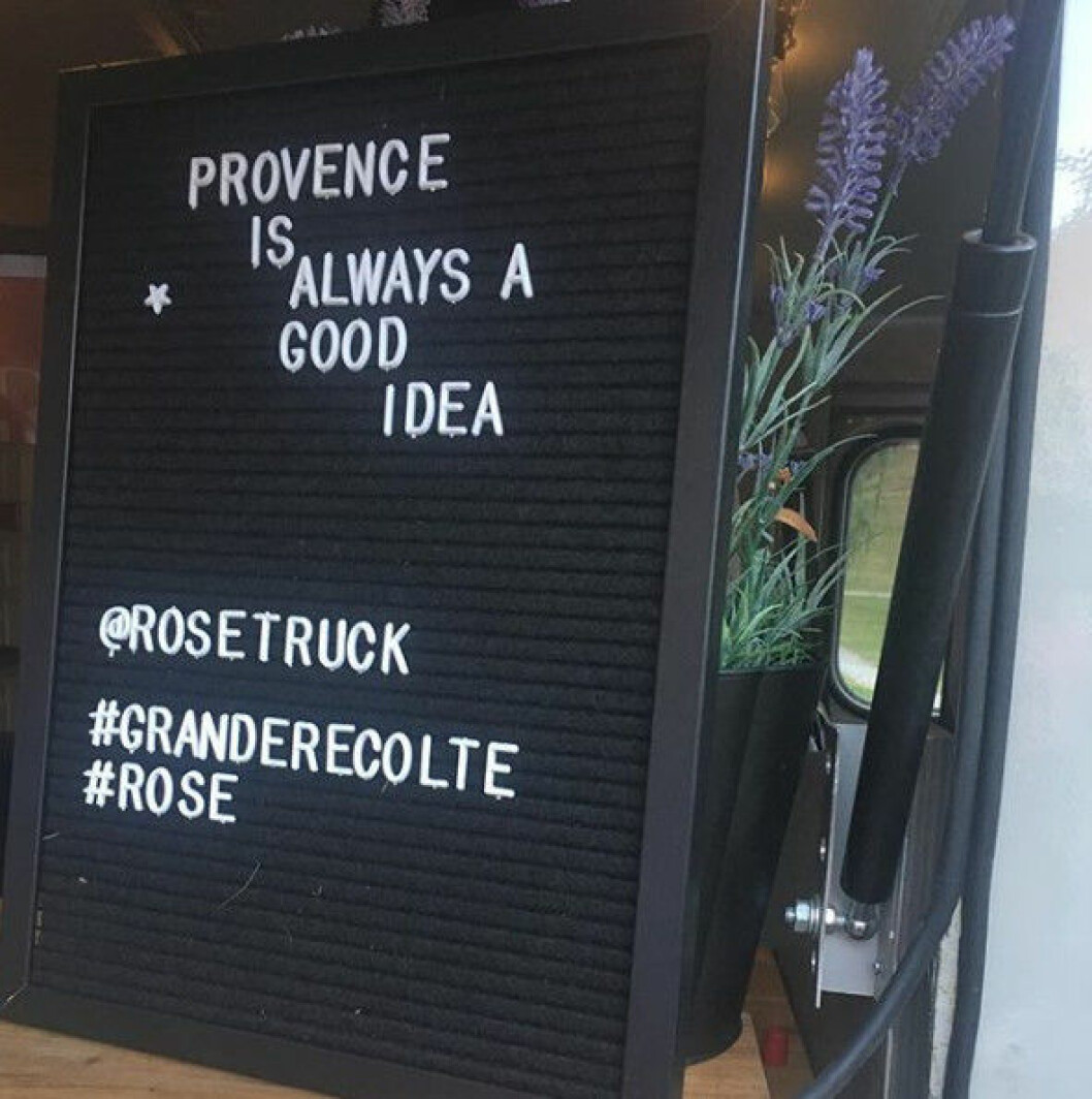 Ja, visst är Provence alltid en bra idé! Bild från rosétruckens Instagram. Bild från Rosétruckens Instagram.