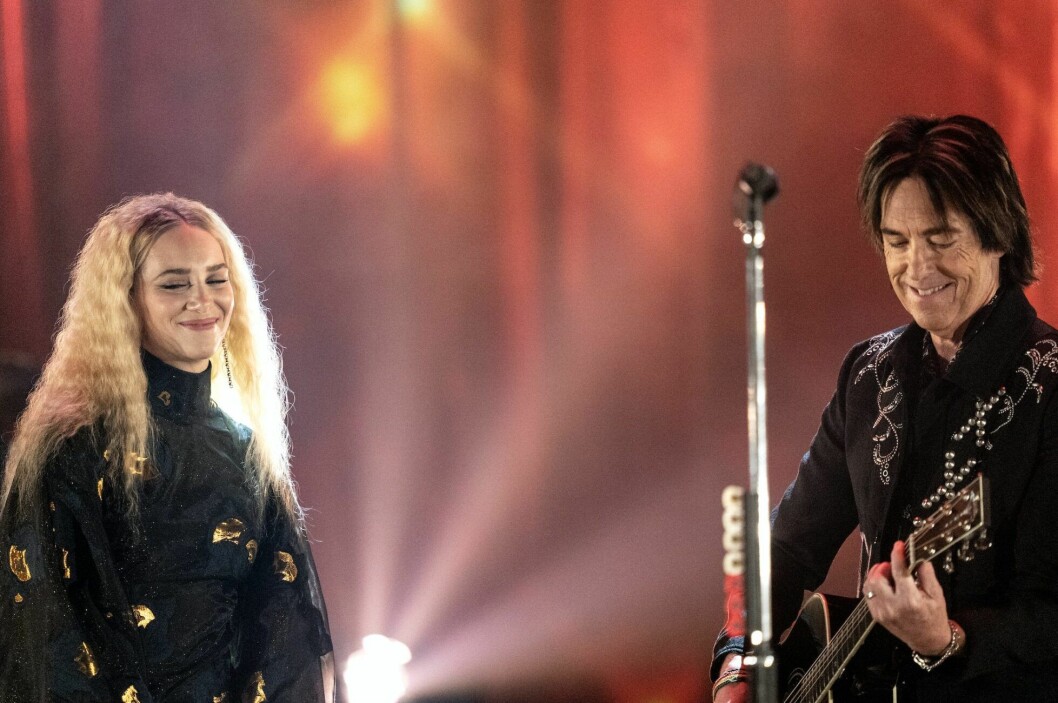 Agnes Carlsson fick ”vara Marie” när hon framförde en Roxette-hit med Per Gessle. Foto: Björn Larsson Rosvall